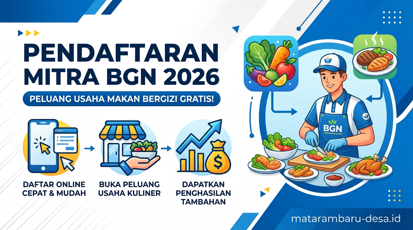 Cara Daftar Pendaftaran Mitra BGN 2026, Peluang Usaha Makan Bergizi Gratis!