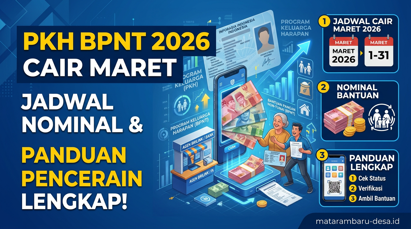 PKH BPNT 2026 Cair Maret, Jadwal Nominal dan Panduan Pencairan Lengkap!