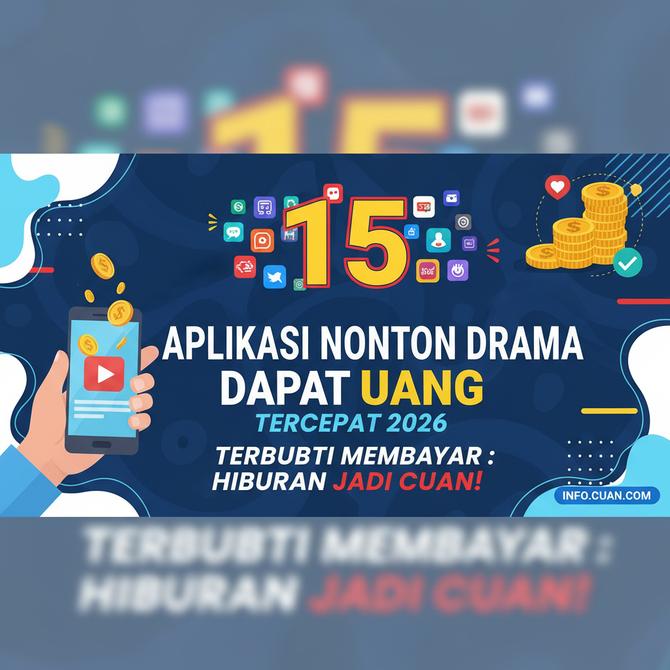 Thumbnail: 15 Aplikasi Nonton Drama Dapat Uang Tercepat 2026, Terbukti Membayar Hiburan Jadi Cuan!