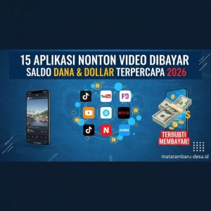 Thumbnail: 15 Aplikasi Nonton Video Dibayar Saldo DANA dan Dollar Terpercaya 2026