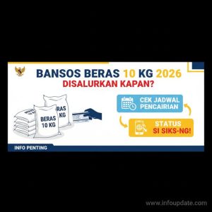 Thumbnail: Bansos Beras 10 Kg 2026 Disalurkan Kapan? Cek Jadwal Pencairan dan Status SI SIKS-NG!