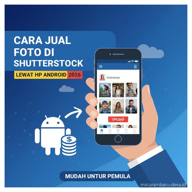 Thumbnail: Cara Jual Foto di Shutterstock Lewat HP Android 2026, Mudah untuk Pemula