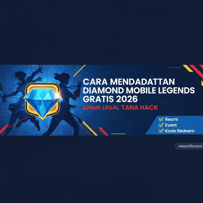 Thumbnail: Cara Mendapatkan Diamond Mobile Legends Gratis 2026, Aman Legal Tanpa Hack