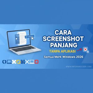 Thumbnail: Cara Screenshot Panjang di Laptop Semua Merk Windows 2026 Tanpa Aplikasi