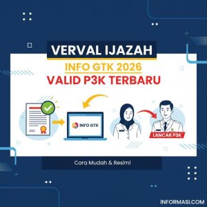 Thumbnail: Cara Verval Ijazah di Info GTK 2026 Agar Valid P3K Terbaru