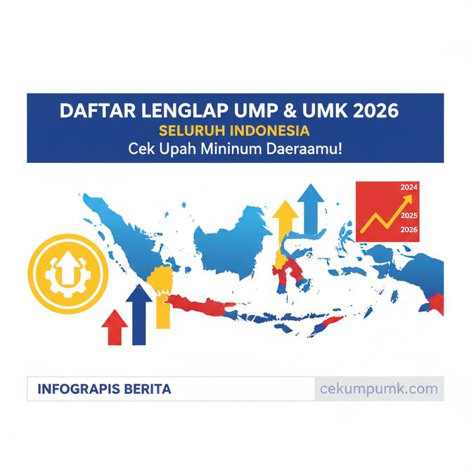 Thumbnail: Daftar Lengkap UMP dan UMK 2026 Seluruh Indonesia, Cek Upah Minimum Daerahmu