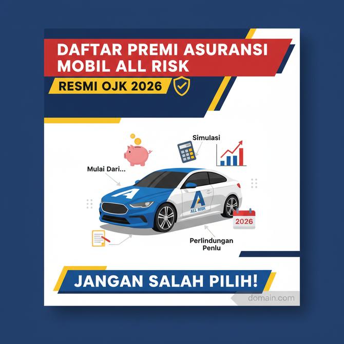 Thumbnail: Daftar Premi Asuransi Mobil All Risk Resmi OJK 2026, Jangan Salah Pilih!