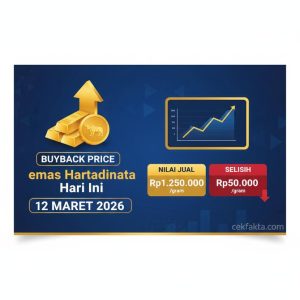 Thumbnail: Harga Buyback Emas Hartadinata Hari Ini 12 Maret 2026, Cek Nilai Jual dan Selisih!