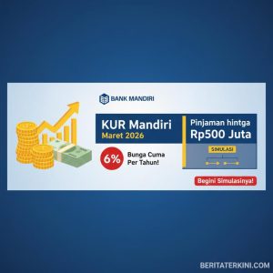 Thumbnail: KUR Mandiri Maret 2026 Bunga Cuma 6 Persen Per Tahun! Pinjaman hingga Rp500 Juta Begini Simulasinya