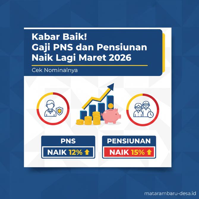 Thumbnail: Kabar Baik! Gaji PNS dan Pensiunan Naik Lagi Maret 2026, Cek Nominalnya