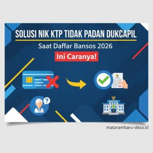 Thumbnail: Solusi NIK KTP Tidak Padan Dukcapil Saat Daftar Bansos 2026, Ini Caranya!