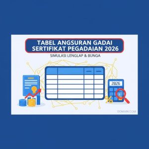 Thumbnail: Tabel Angsuran Gadai Sertifikat Pegadaian 2026, Simulasi Lengkap dan Bunga