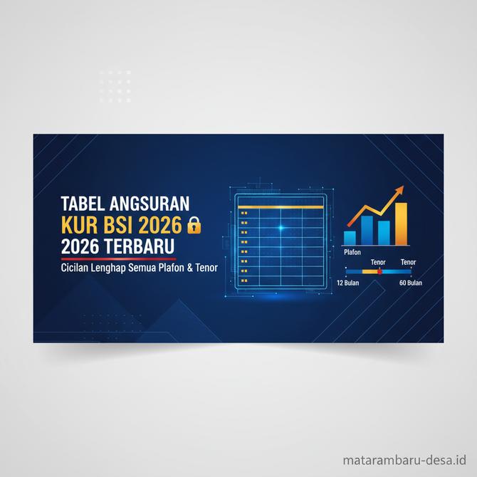 Thumbnail: Tabel Angsuran KUR BSI 2026 Terbaru, Cicilan Lengkap Semua Plafon dan Tenor