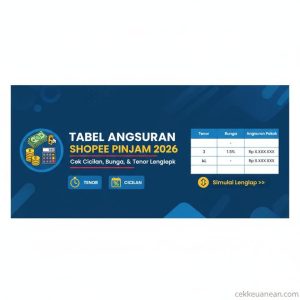 Thumbnail: Tabel Angsuran Shopee Pinjam 2026 - Cek Cicilan, Bunga, dan Tenor Lengkap