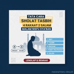 Thumbnail: Tata Cara Sholat Tasbih 4 Rakaat 2 Salam di Malam Nisfu Syaban yang Benar