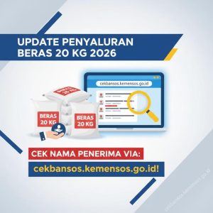 Thumbnail: Update Penyaluran Beras 20 Kg 2026, Cara Cek Nama Penerima Via cekbansos.kemensos.go.id!